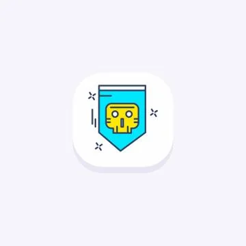 Cyber security icon with light background and rounded edges 스톡 일러스트