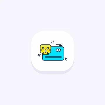 Cyber security icon with light background and rounded edges 스톡 일러스트