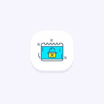 Cyber security icon with light background and rounded edges Illustrazione stock