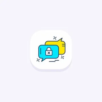 Cyber security icon with light background and rounded edges 스톡 일러스트