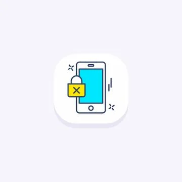 Cyber security icon with light background and rounded edges Illustrazione stock
