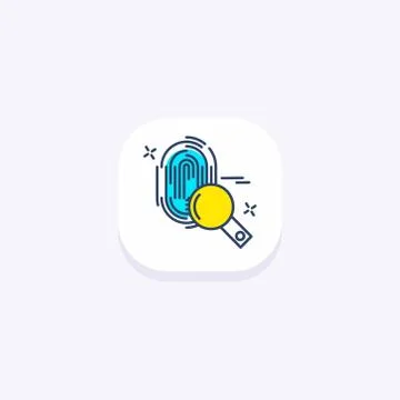 Cyber security icon with light background and rounded edges Stock Illustration