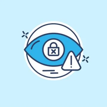 Cyber security icon with light blue background vector Stock Illustration
