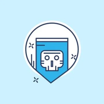 Cyber security icon with light blue background vector Illustrazione stock