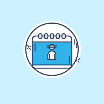Cyber security icon with light blue background vector 스톡 일러스트