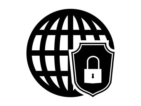 Cyber Security Icon with Network Protection Symbol and Data Safety in Techn.. Illustration