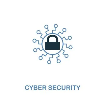 Cyber Security icon in two colors. Premium design from internet security icons Stock Illustration