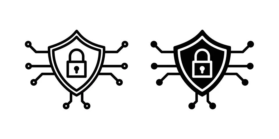 Cyber security icon vector design illustrations Stock-Illustration