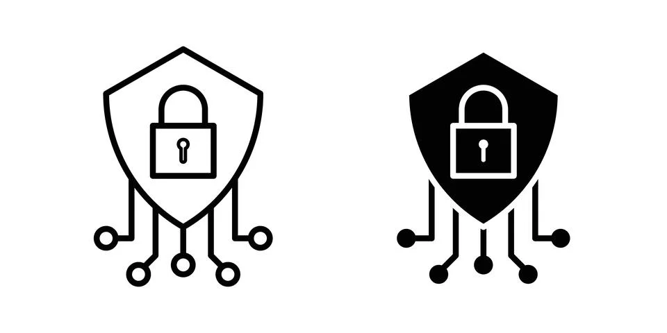 Cyber security icon vector editable eps10 イラスト素材