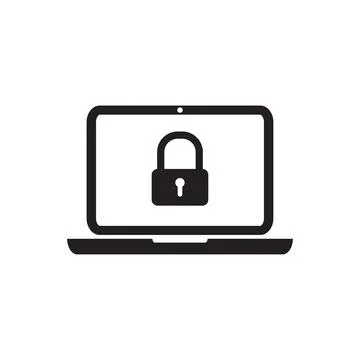 Cyber security icon vector. Security logo Artificial Intelligence Keyhole sym Stock Illustration