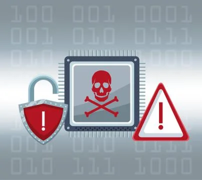 Cyber security icons Stock Illustration