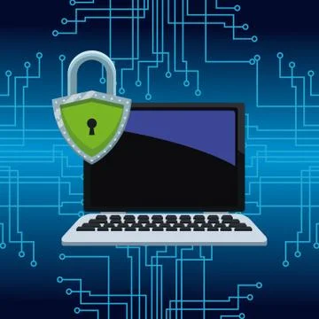 Cyber security icons 库存插图