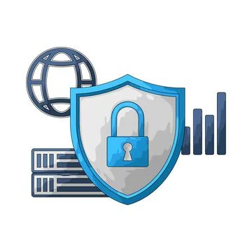Cyber security illustration イラスト素材