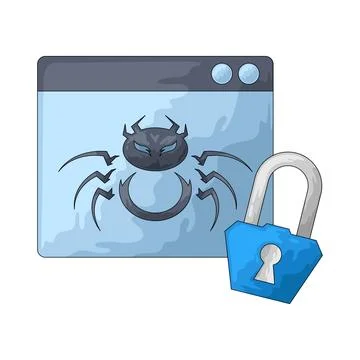 Cyber security illustration Stock Illustration