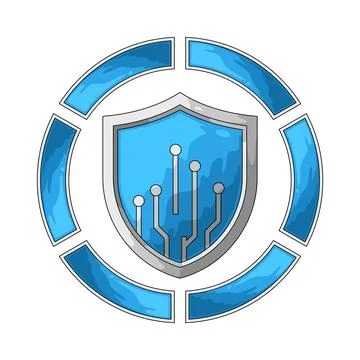 Cyber security illustration イラスト素材