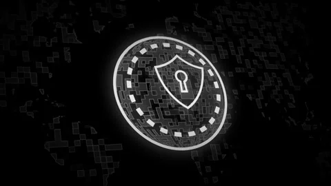 Cyber security illustration motion graphic Stock Footage 281620004