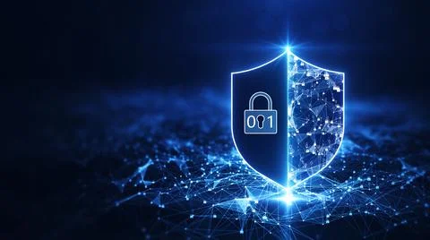 Cyber security information protection technology background concept. The prom Stock-Fotos