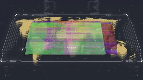 Cyber Security Intel Map Stock Footage 331153506