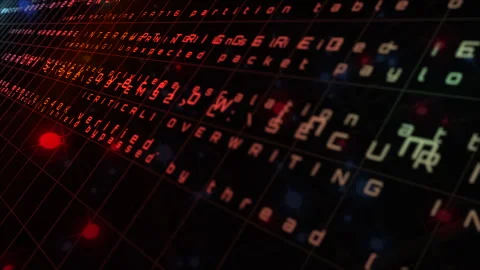 Cyber Security Interface Displaying Ransomware Infection and Data Breach Stock Footage 347198282