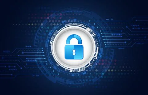 Cyber security internet and networking concept. Data protection privacy conce 스톡 일러스트