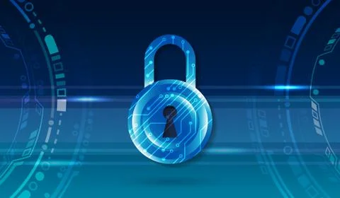 Cyber security internet and networking concept. Abstract circuit board on the Stock Illustration
