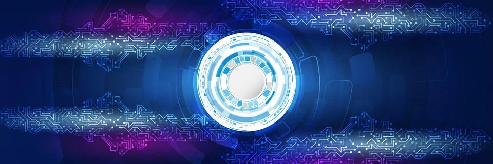 Cyber security internet and networking concept. Abstract global sci fi concep Illustrazione stock