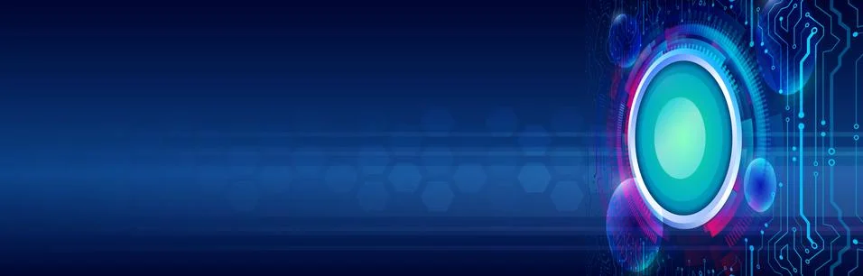Cyber security internet and networking concept. Abstract global sci fi concep Illustrazione stock