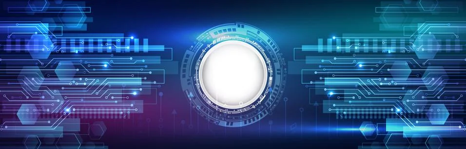Cyber security internet and networking concept. Abstract global sci fi concep Illustrazione stock