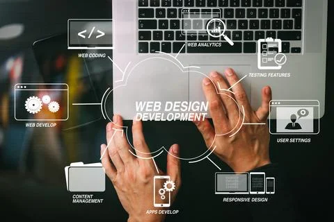 Cyber security internet and networking concept.Businessman hand working mob.. Stock Photos