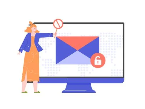 Cyber security on the Internet. イラスト素材