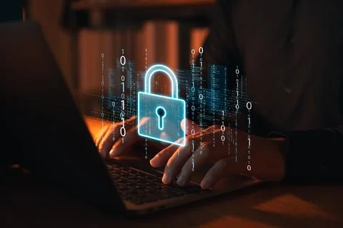 Cyber ??security internet technology for data protection virus protection f.. Stock Photos