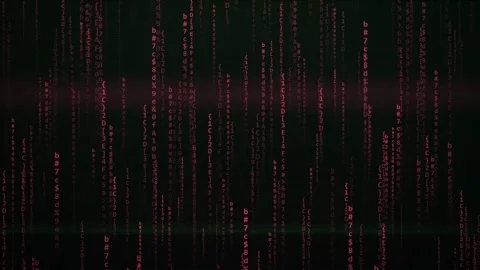 Cyber Security Intrusion Detected Digital Code Background Stock Footage 335359658