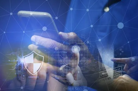 Cyber security It is a system developed to act as a security for access to .. Stock Photos