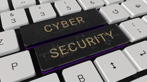 Cyber security keyboard password access Data Information internet Security cyber Stock Footage 263974286