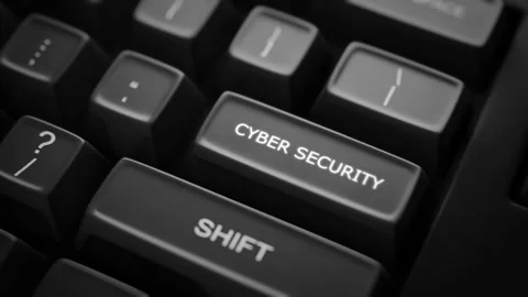 Cyber security. Keystroke cyber security. Protection from fraudsters on the Stock Footage 314417852