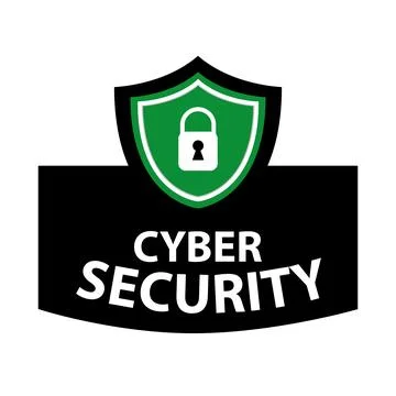 Cyber security label. Maximum protection against cyber threats Stock Illustration