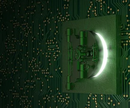 Cyber security leak Foto stock