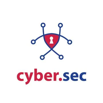 Cyber security links logo design Stock Illustration