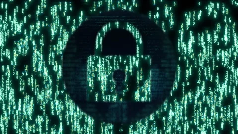 Cyber ​​security lock 2 Video stock 151650777