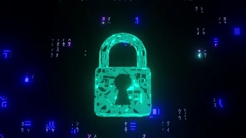 Cyber Security Lock Hacked Stock-Footage 146485362