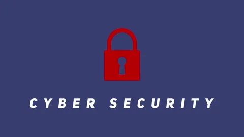 Cyber security lock icon in digital cyberspace Stock Footage 289009613