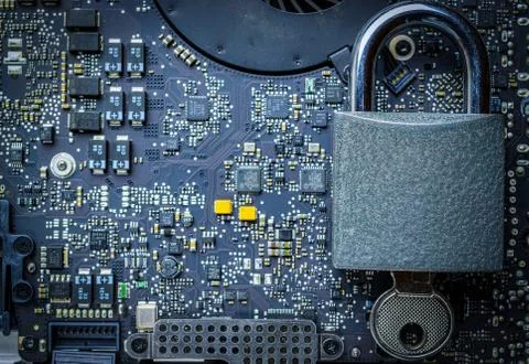 Cyber security lock. Security computer Data Internet protection with lock, key Fotos de archivo