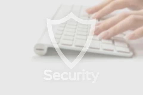 Cyber security lock. Security computer Data Internet protection symbol on blu 스톡 사진