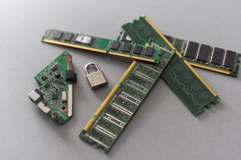 Cyber security lock. Security computer Data Internet protection with lock, key Stock Photos