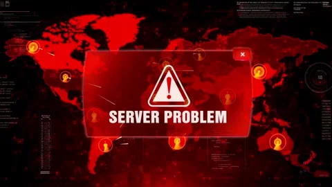 Cyber security login portal with server error notification Stock-Footage 334137194