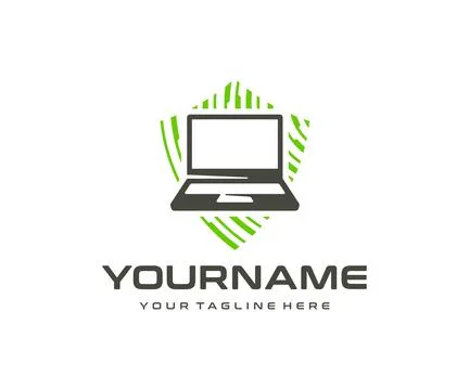 Cyber security logo design. Information and network protection vector design Stock Illustration