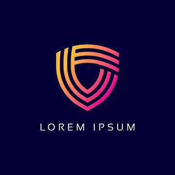 Cyber Security Logo design Modern and simple Icon. Information and network Illustrazione stock