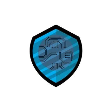 Cyber security logo icon graphic Stock Illustration