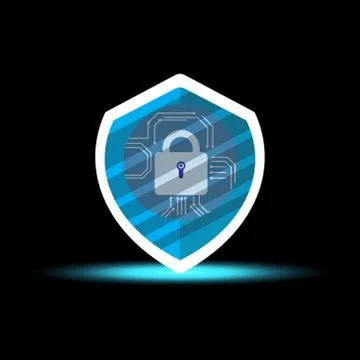 Cyber security logo icon graphic Stock-Illustration