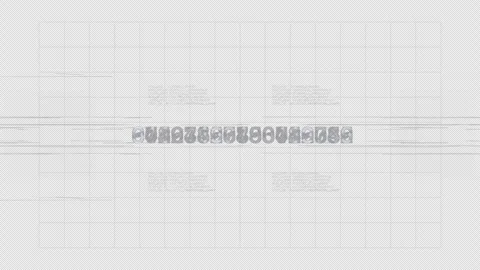 Cyber Security Mainframe HUD: Digital Encrypted Data Number Counter Interface Stock Footage 339976734